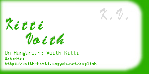 kitti voith business card